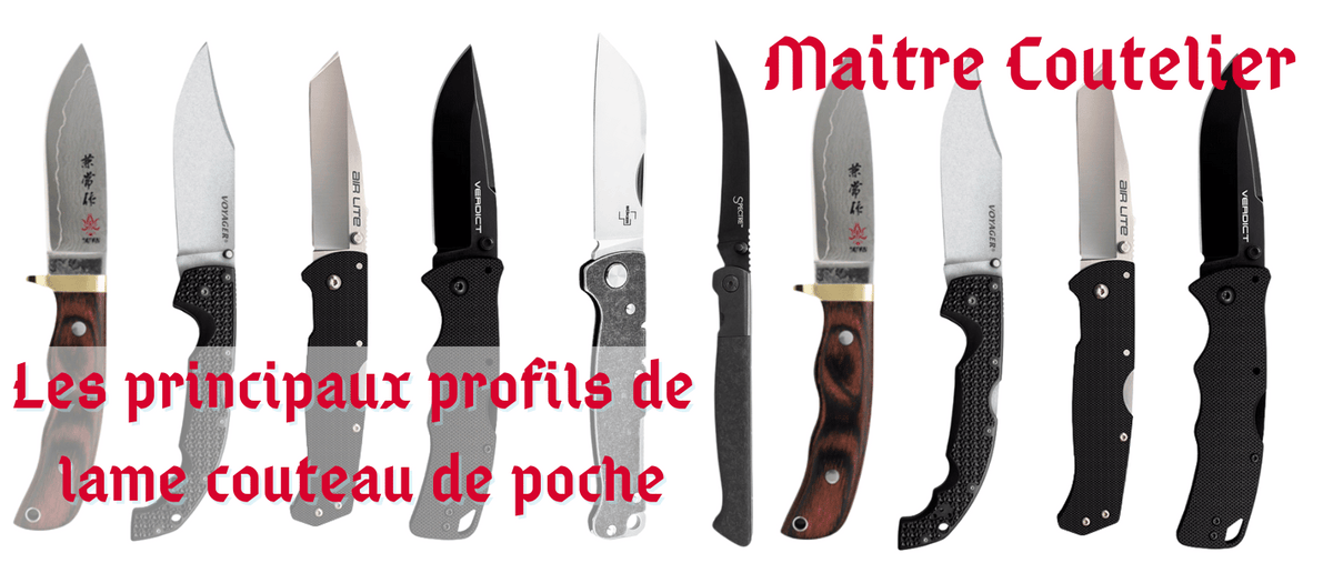 Les principaux profils de lame couteau de poche Image