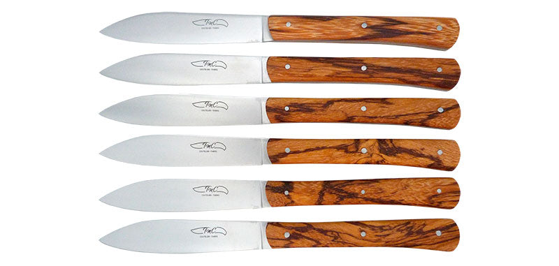 Coffret 6 couteaux Bois de Serpent TMC