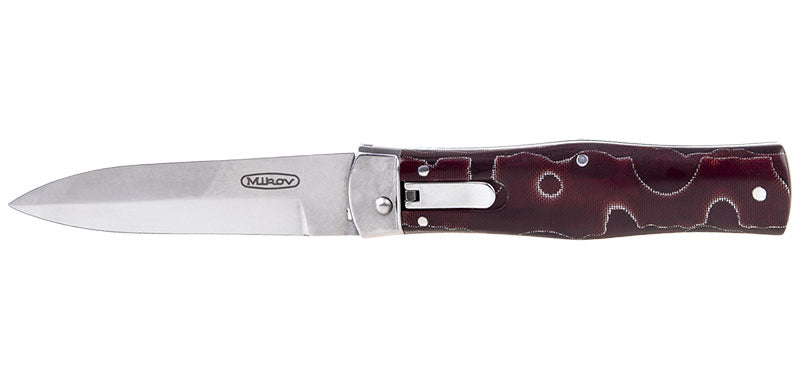 Couteau Automatique Predator Stonewash Bois stabilisé Mikov