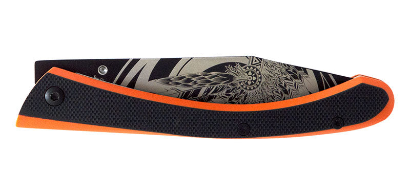 Couteau C63 Aigle Noir/Orange Lug