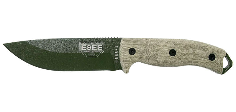 Couteau ESEE-5 Lame Verte Vert clair ESEE