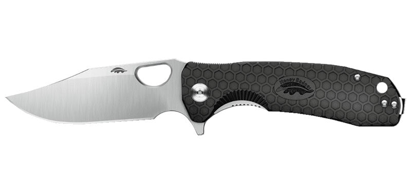 Couteau Flipper Medium Noir Honey Badger