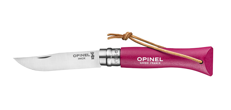 Couteau Opinel Baroudeur N°06 Inox Framboise
