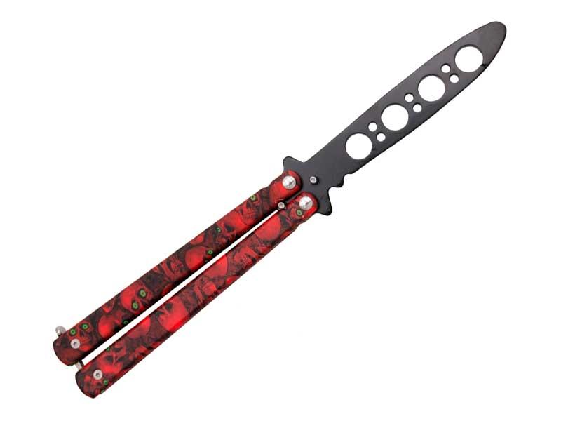 Couteau Papillon D'Entrainement Third Inox Rouge