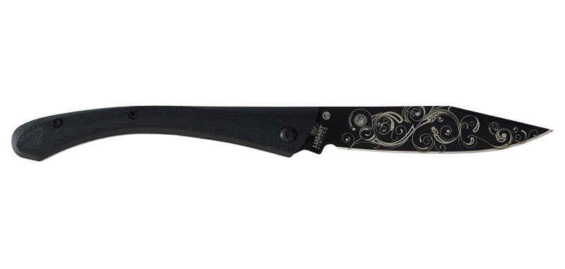 Couteau Pliant C63 Volutes Noir Lug