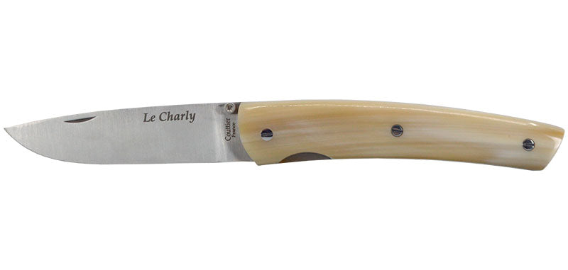 Couteau Pliant Corne Naturel Le Charly