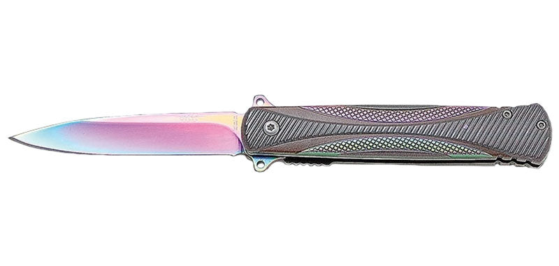Couteau Pliant Lame Rainbow Jkr
