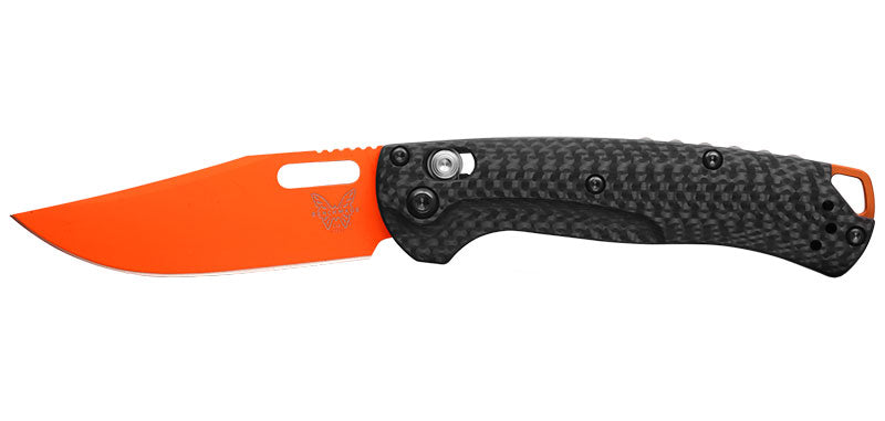 Couteau Pliant Orange Fibre de Carbone Mini Taggedout Benchmade