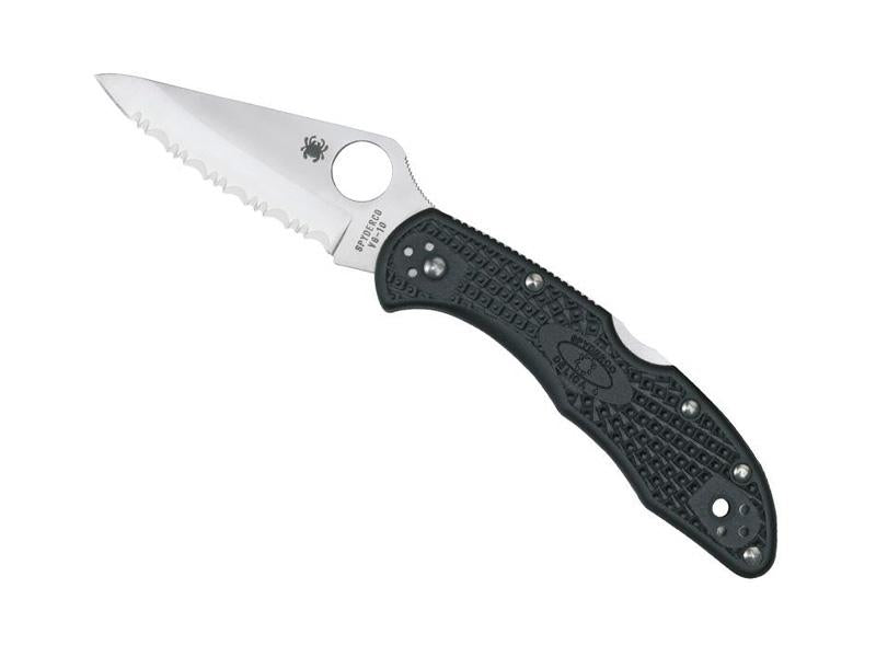 Couteau Spyderco Delica 4 Noir A Dents