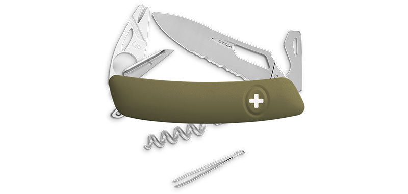 Couteau Suisse SH03 Tire-Tique Allmatt Olive Swiza