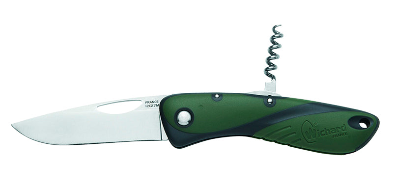 Couteau Vert Aquaterra Lame + Tire-bouchon Wichard