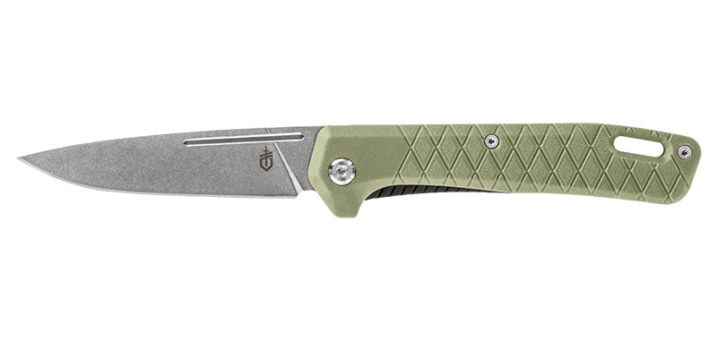 Couteau Zilch Lichen Vert Gerber