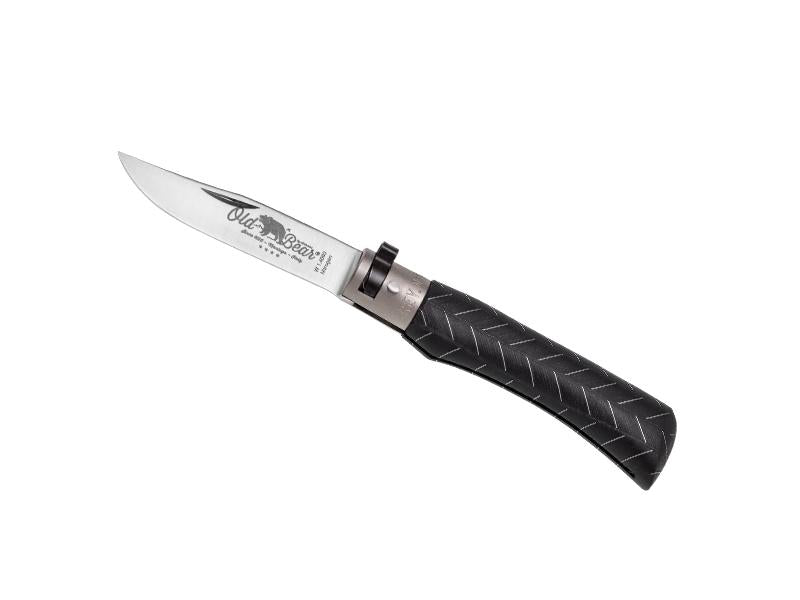 Couteau Pliant Old Bear Noir et Aluminium Taille M