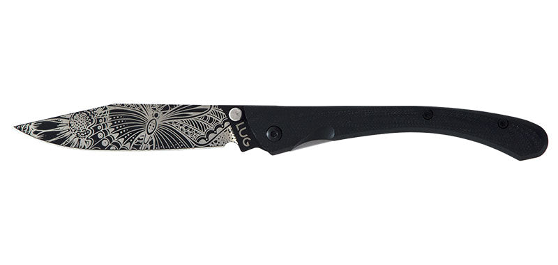 Couteau de Poche C63 Fleurs Summer Noir Lug
