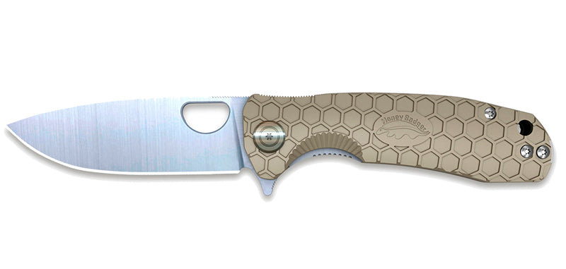 Couteau de Poche D2 Large Tan Honey Badger