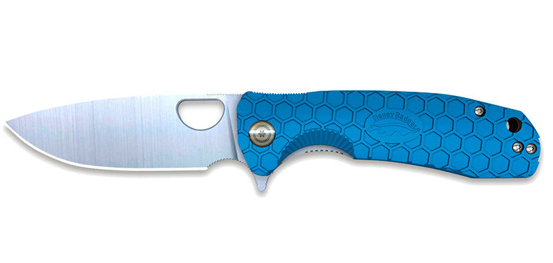 Couteau de Poche Large Bleu Honey Badger
