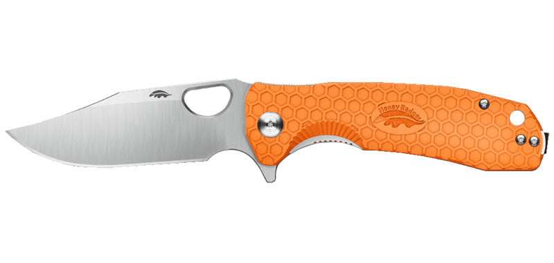 Couteau de Poche Large Orange Honey Badger