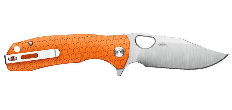 Couteau de Poche Large Orange Honey Badger