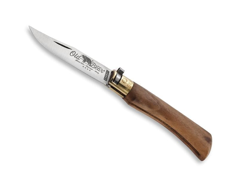 Couteau de Poche Old Bear Noyer Lame Carbone Taille L