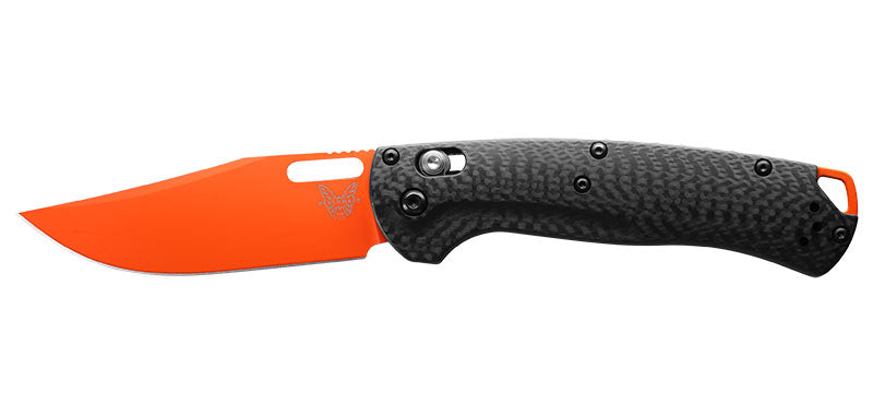 Couteau de Poche Taggedout Orange et Carbone Benchmade