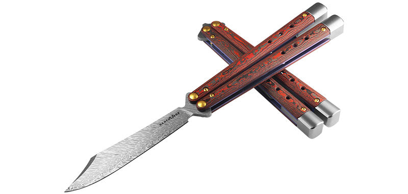 Couteau papillon benchmade necron lava flow