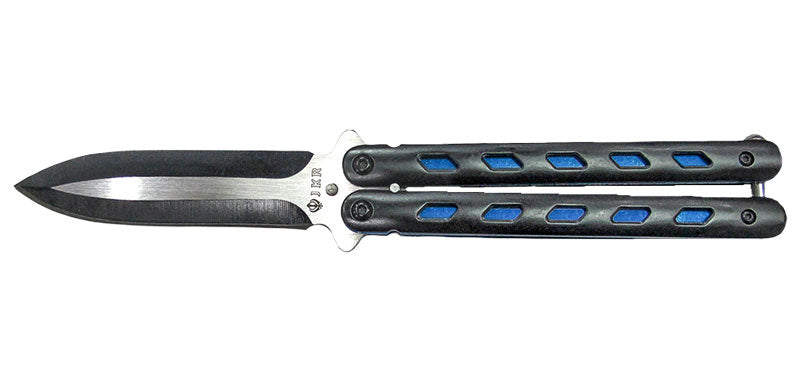Couteau papillon jrk noir et bleu