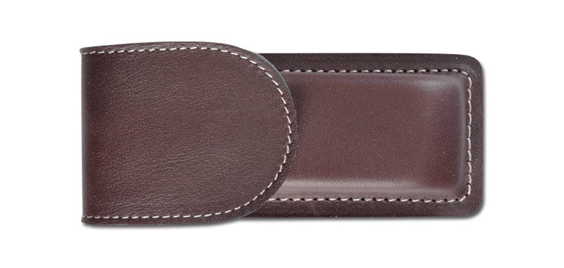 Étui Couteau Cuir moulé doublé rouge grenat 30 PIELCU